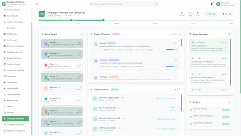 Illustrative preview (sample data, not verified outcomes): Multi-Agent Workflow - 9 specialized agents collaborating with chain-of-thought reasoning