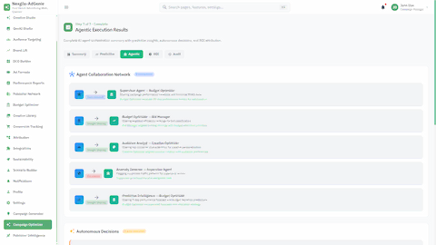 Illustrative preview (sample data, not verified outcomes): Agent Collaboration Network - Inter-agent communication and decision workflow visualization