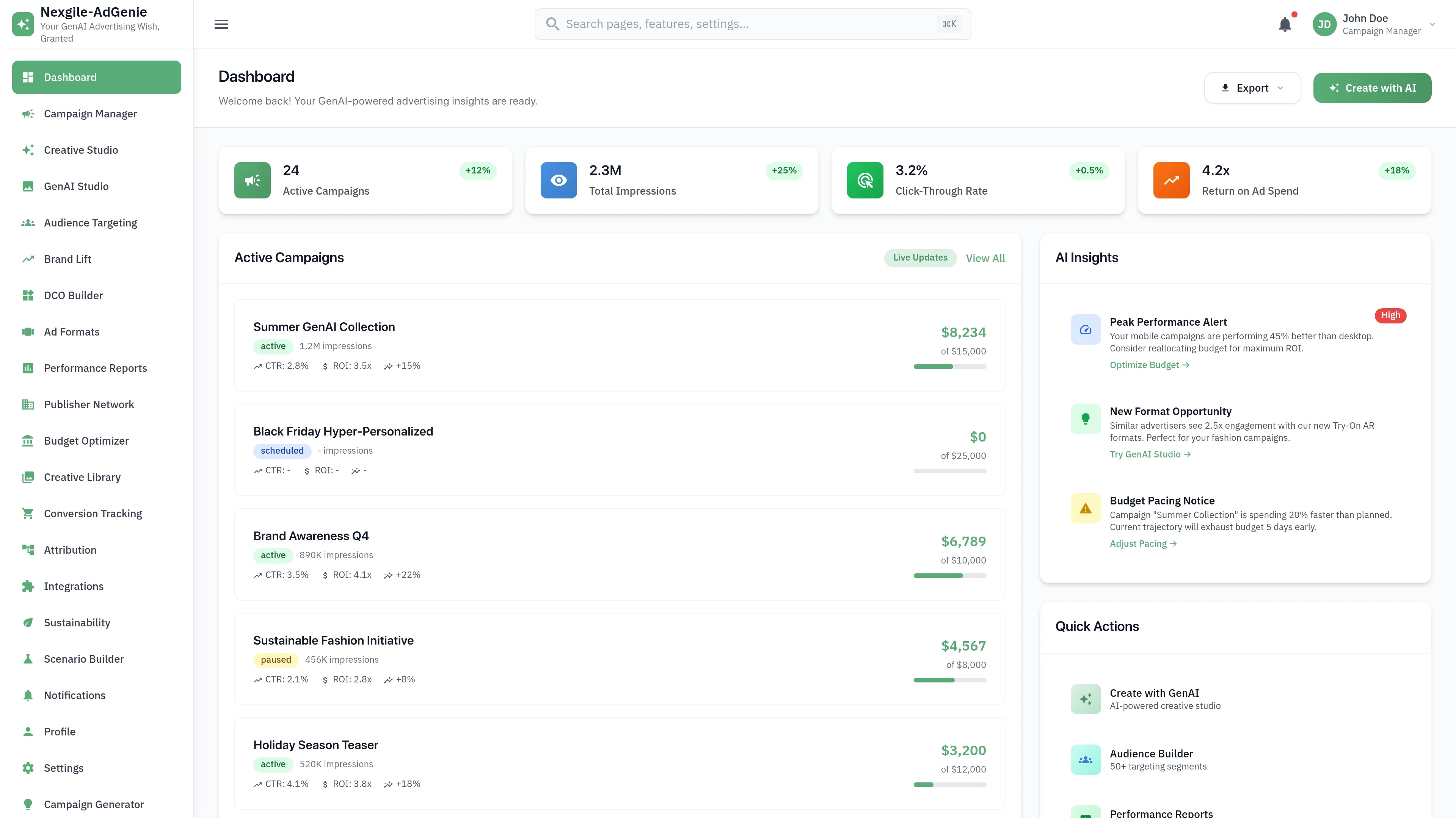 Illustrative preview (sample data, not verified outcomes): Brand Lift Dashboard - Track brand awareness, recall, and purchase intent metrics