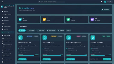 Illustrative preview (sample data, not verified outcomes): Community Events - Events calendar and community engagement platform for tenants