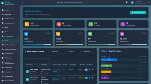 Illustrative preview (sample data, not verified outcomes): Portal Review Screen