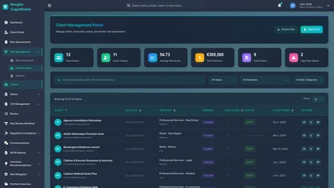Illustrative preview (sample data, not verified outcomes): Client Management Portal