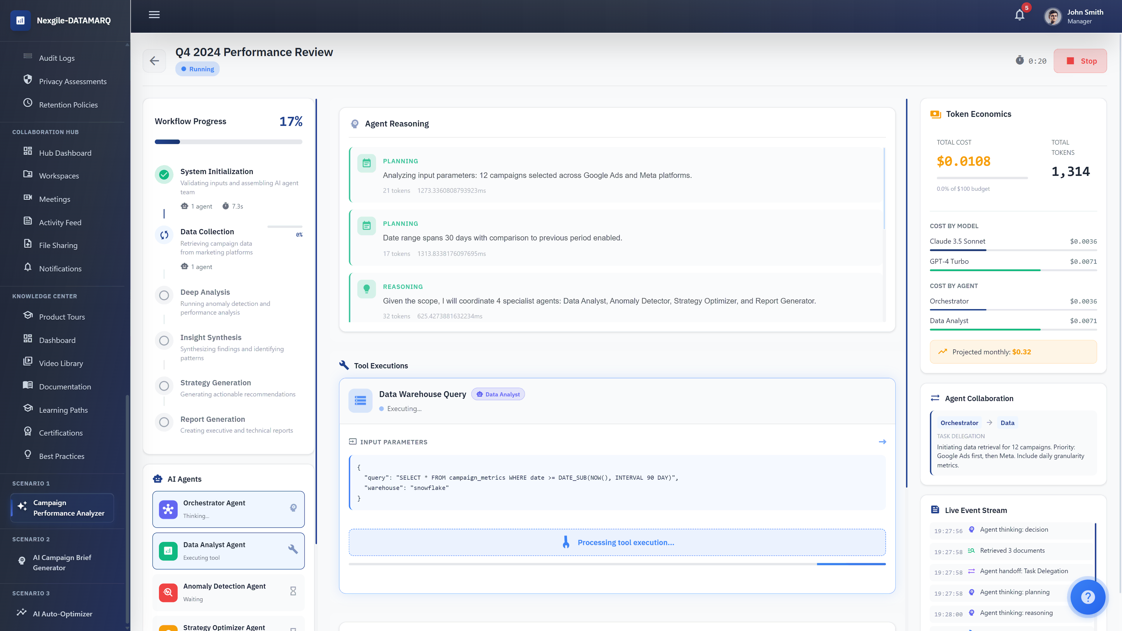 Illustrative preview (sample data, not verified outcomes): Campaign Diagnostics - Mission Control