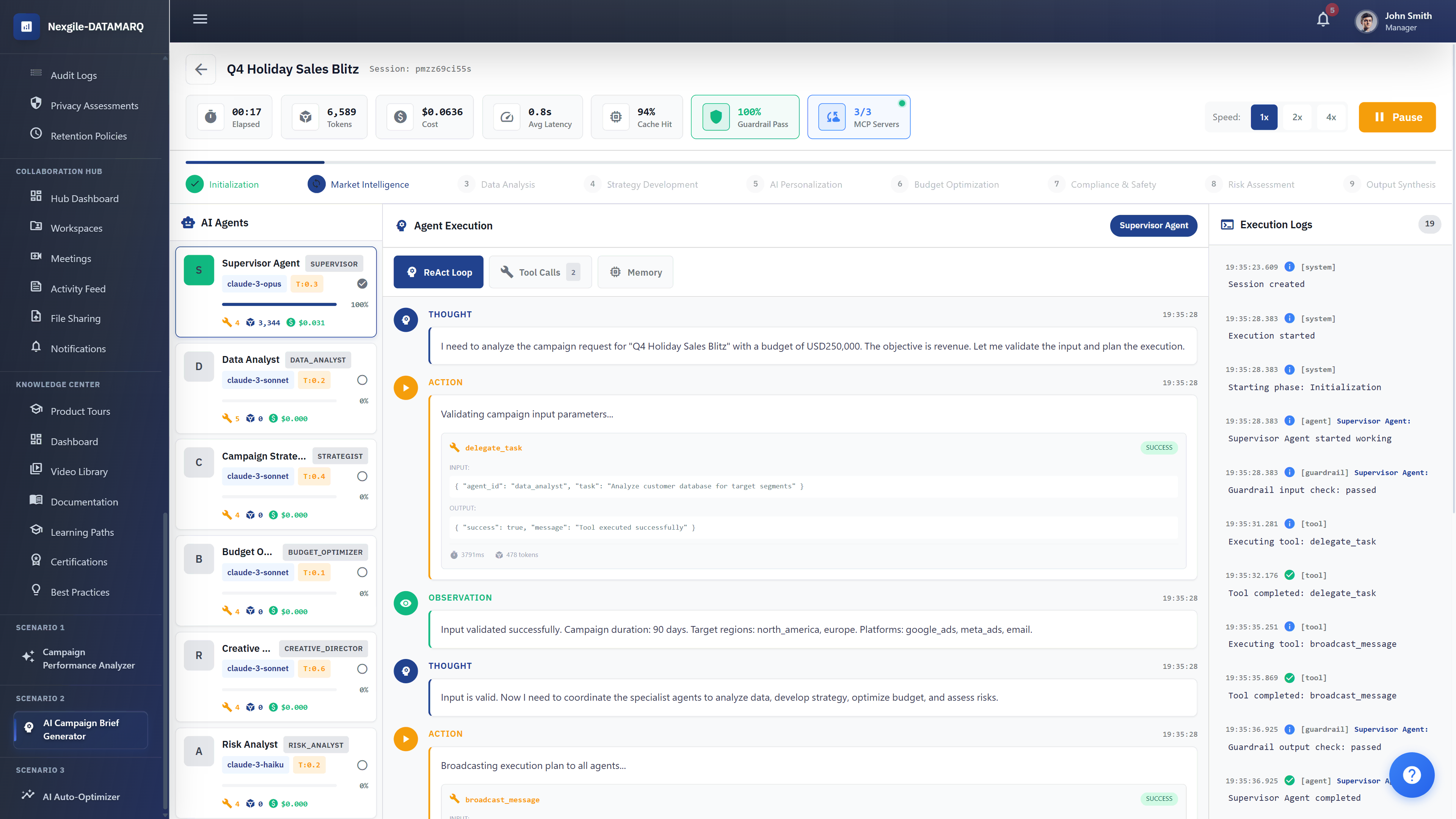Illustrative preview (sample data, not verified outcomes): Campaign Brief Generator - Agent Orchestration