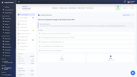 Illustrative preview (sample data, not verified outcomes): Campaign Brief Generator - Generated Brief