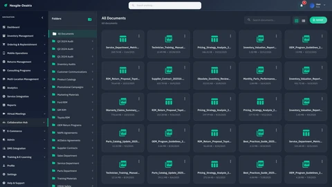 Illustrative preview (sample data, not verified outcomes): Collaboration Documents Portal - Document management and collaboration interface