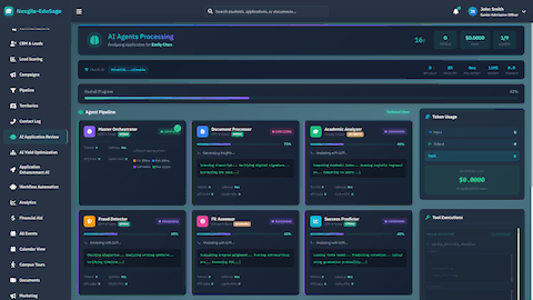 Illustrative preview (sample data, not verified outcomes): Agent Processing Pipeline - Real-time multi-agent execution