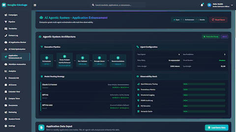 Illustrative preview (sample data, not verified outcomes): System Architecture - DAG pipeline and configuration