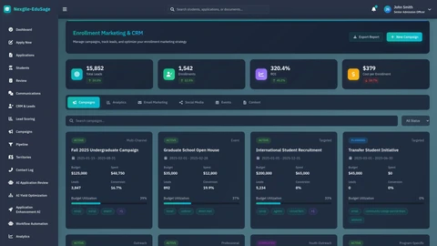 Illustrative preview (sample data, not verified outcomes): Education Liaison Portal - Marketing Overview