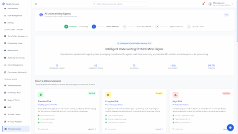 Illustrative preview (sample data, not verified outcomes): Underwriting Platform Overview