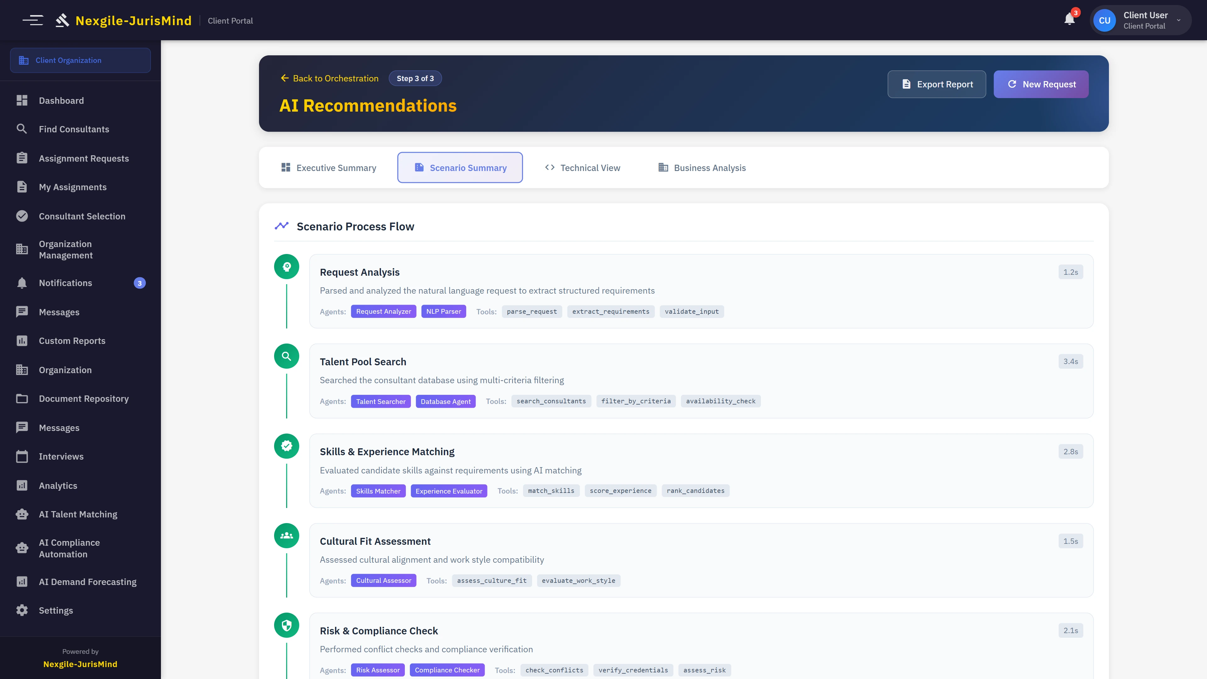 Illustrative preview (sample data, not verified outcomes): Recommendation Synthesis - Final ranked candidates with explainability