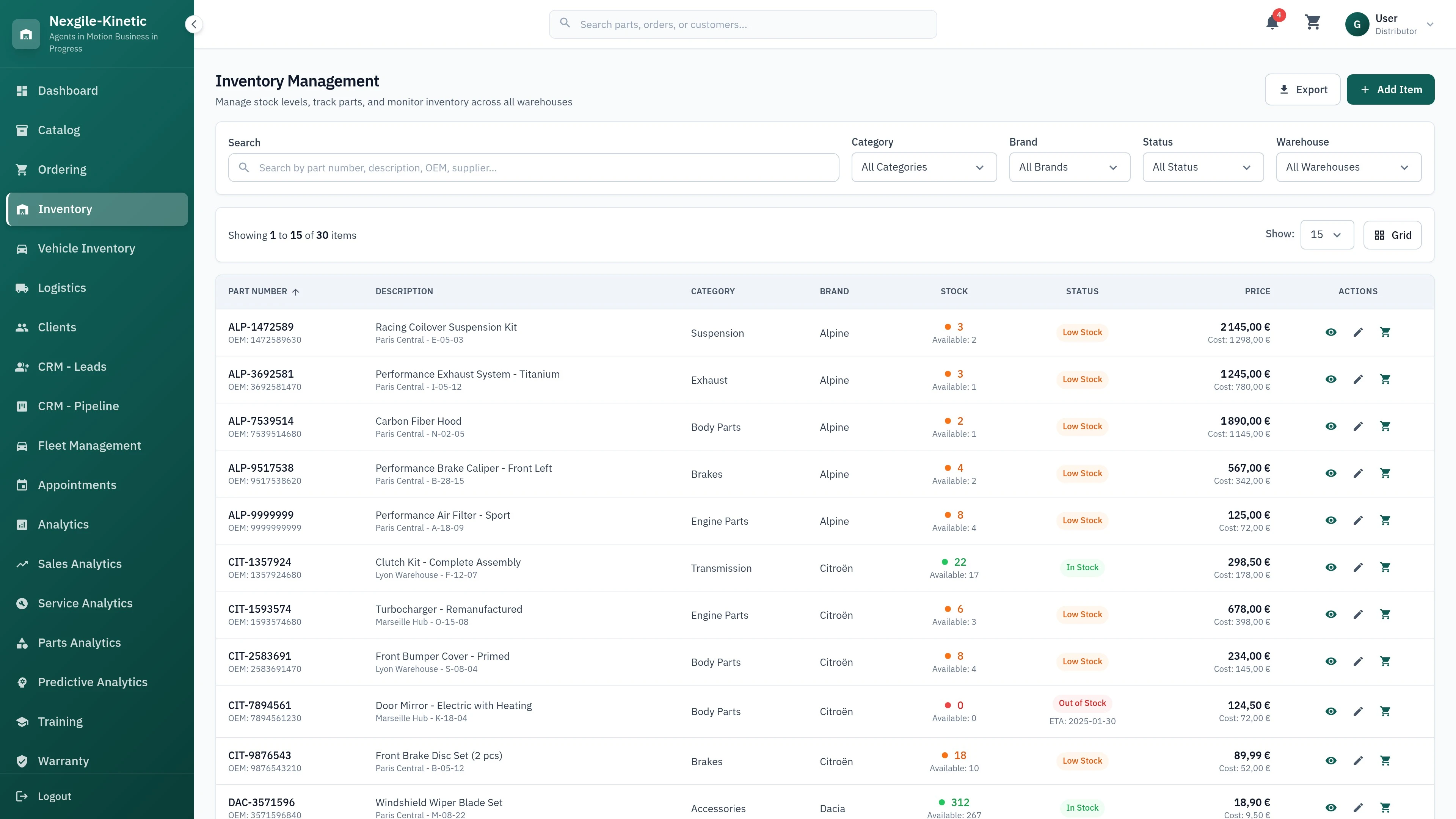 Illustrative preview (sample data, not verified outcomes): Inventory Management Portal