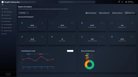 Illustrative preview (sample data, not verified outcomes): Reports - Comprehensive analytics and custom report builder