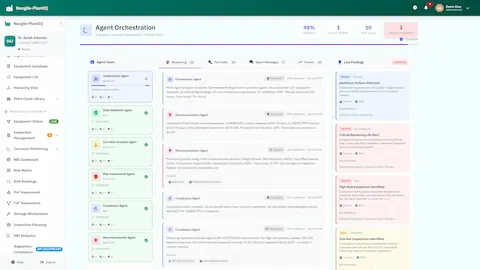 Illustrative preview (sample data, not verified outcomes): Agent Orchestration - Real-time execution monitoring with reasoning and live findings