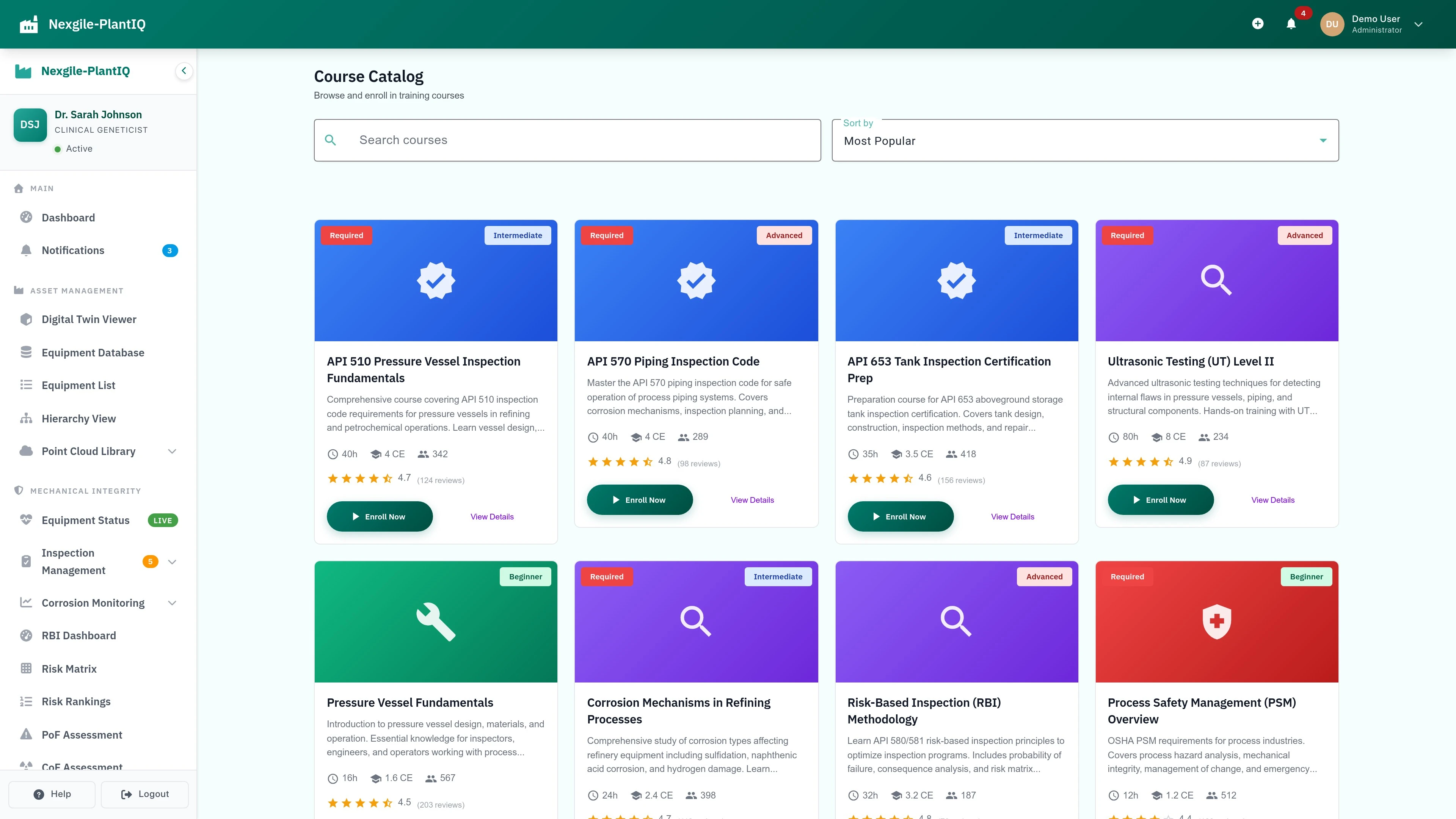 Illustrative preview (sample data, not verified outcomes): Training Course Catalog - Professional development and certification tracking system