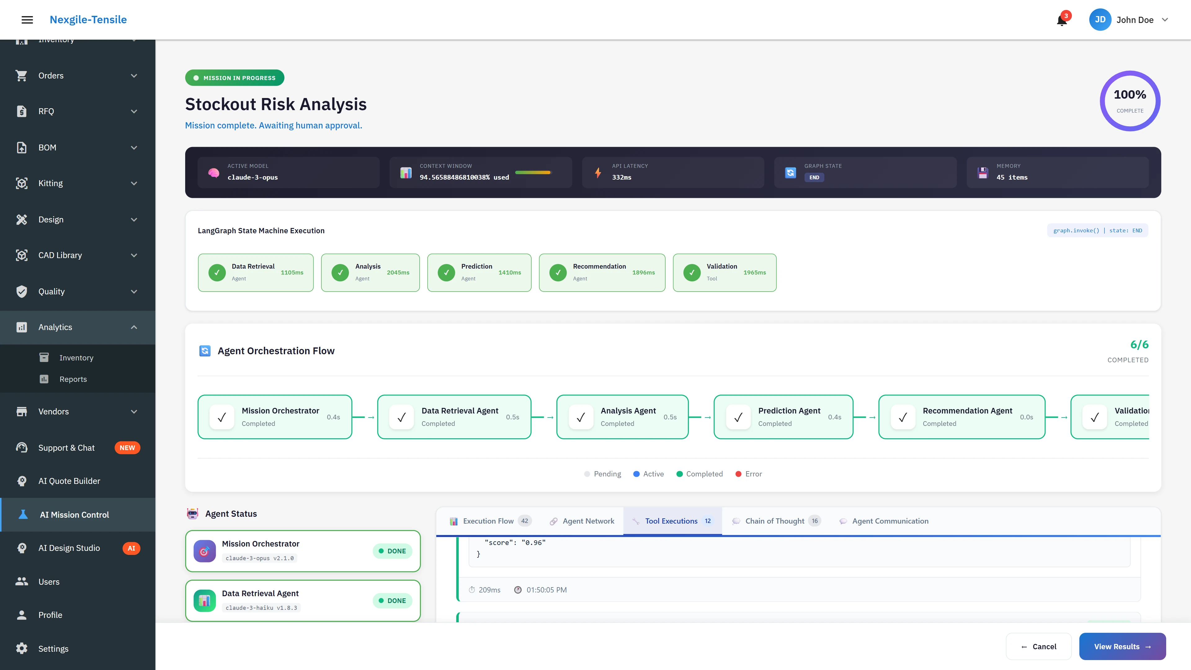 Illustrative preview (sample data, not verified outcomes): Predictive Analytics - Stockout prediction and demand forecasting with confidence intervals