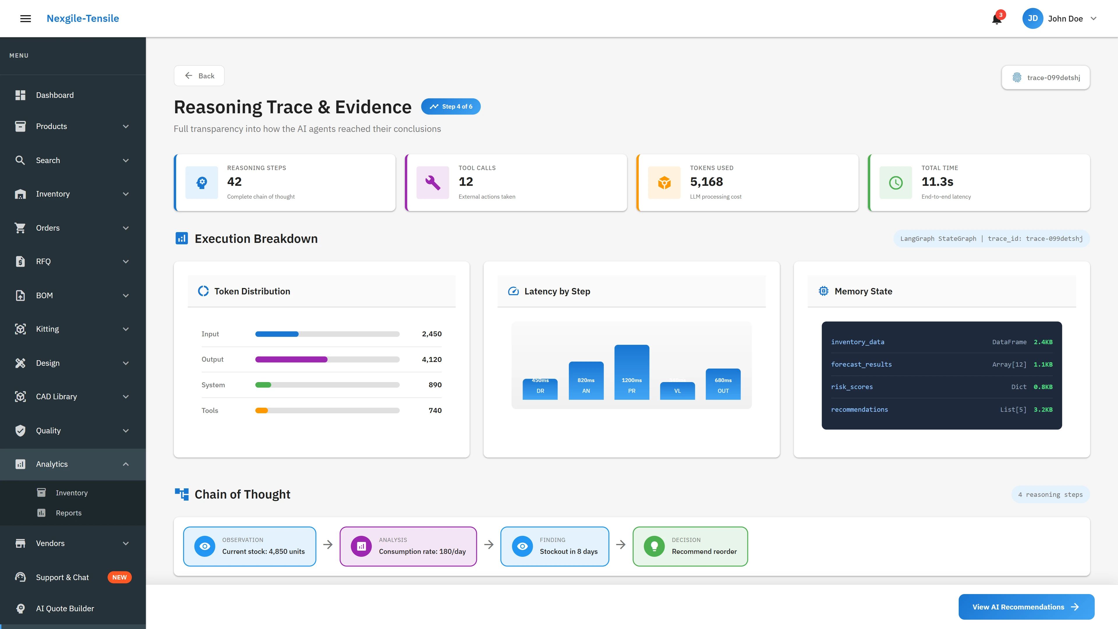 Illustrative preview (sample data, not verified outcomes): Agent Orchestration - Multi-agent workflow with reasoning traces and observability