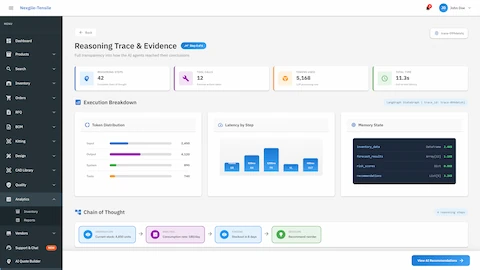 Illustrative preview (sample data, not verified outcomes): Agent Orchestration - Multi-agent workflow with reasoning traces and observability