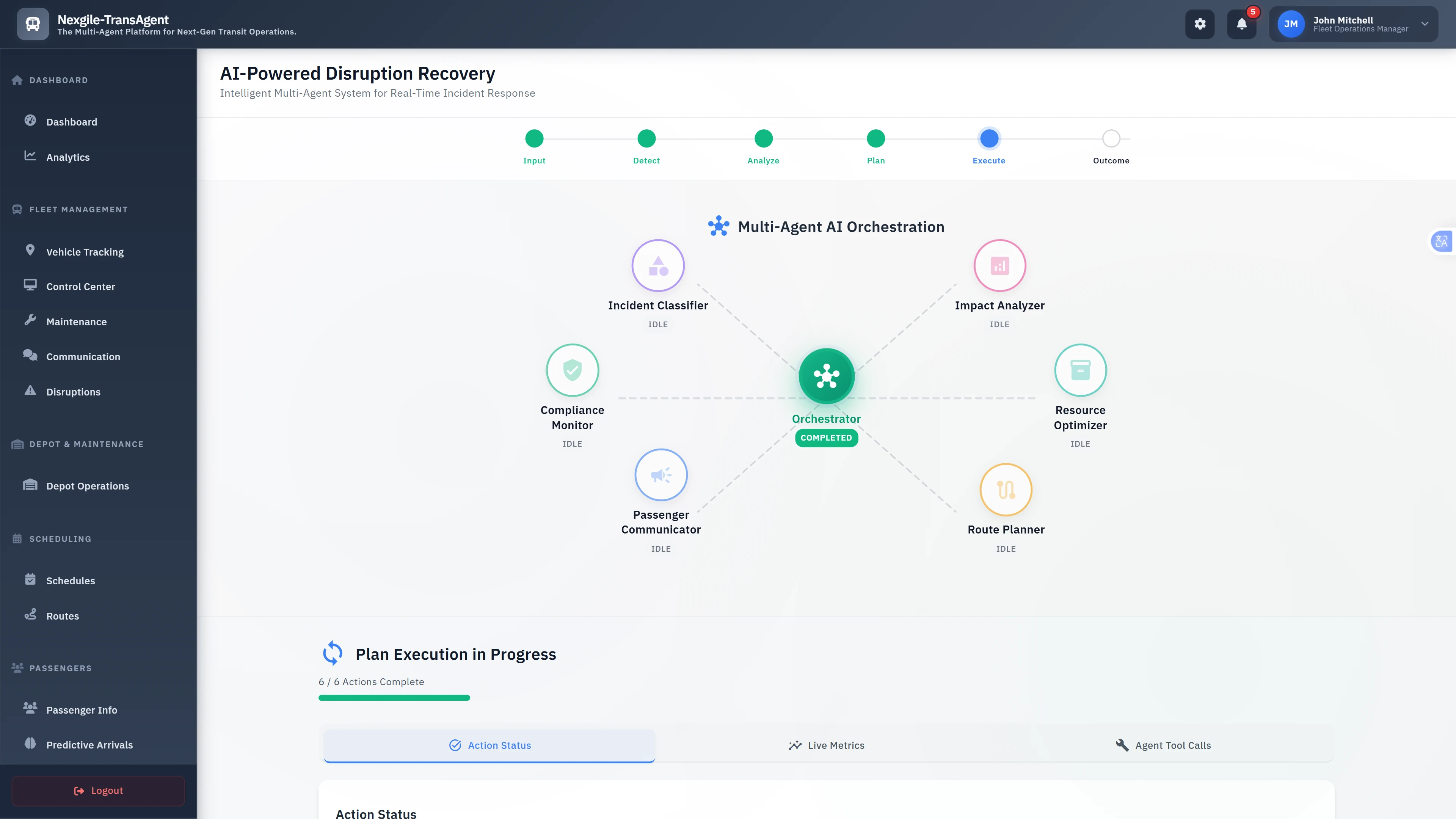 Illustrative preview (sample data, not verified outcomes): Plan Execution Monitoring