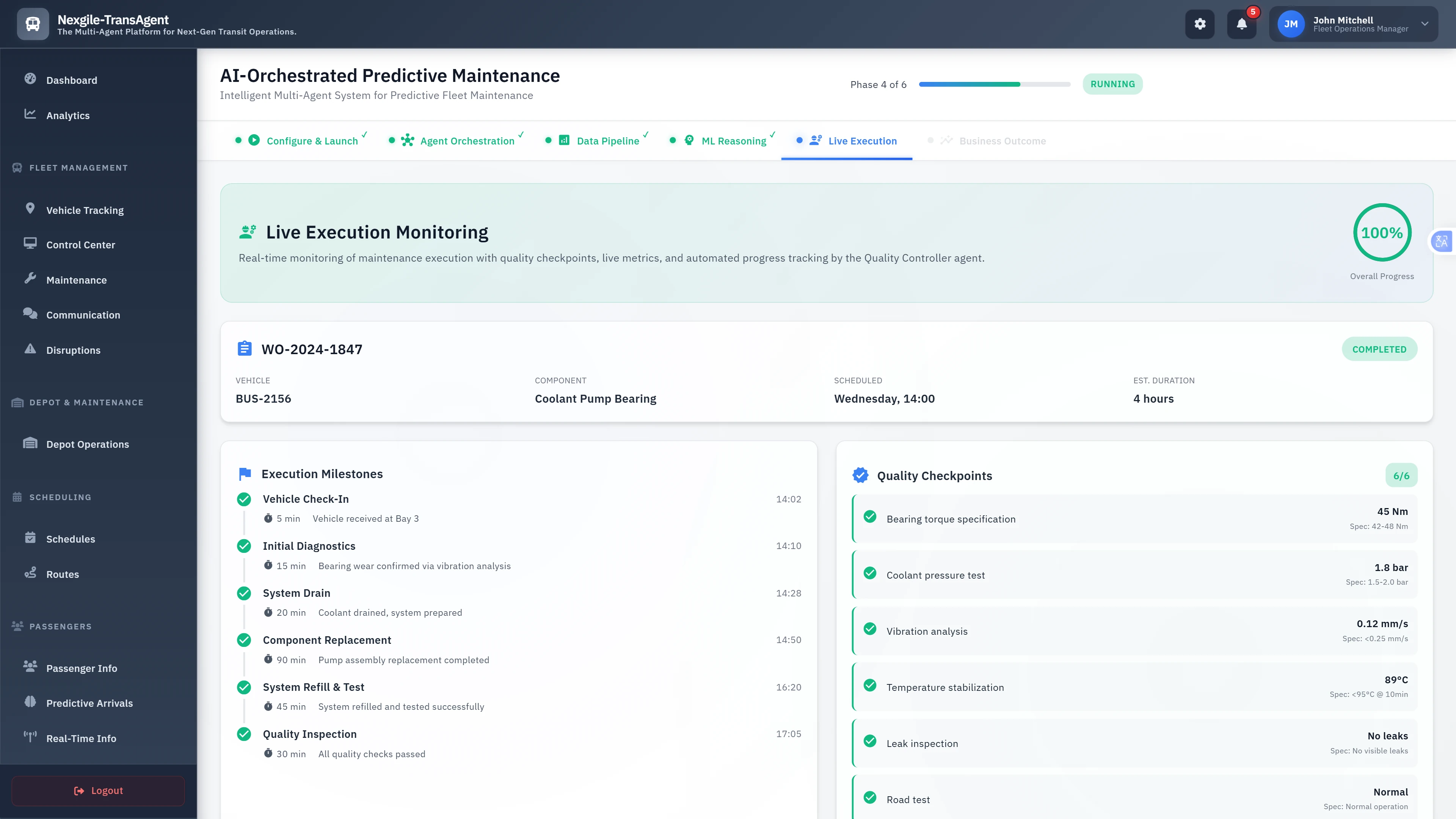 Illustrative preview (sample data, not verified outcomes): Live Execution Monitoring