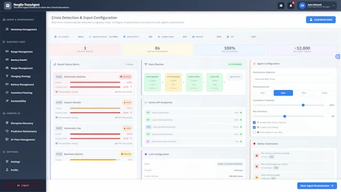Illustrative preview (sample data, not verified outcomes): Crisis Detection & Input Configuration - Real-time capacity crisis monitoring