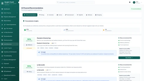 Illustrative preview (sample data, not verified outcomes): Local Discovery Recommendations