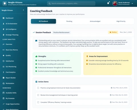 Illustrative preview (sample data, not verified outcomes): Feedback Portal - Brand Ambassador feedback submission interface
